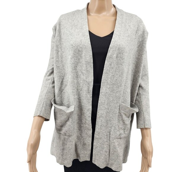 Frances Austen Womens Gray Cashmere Cardigan Sweater Size Small - Picture 10 of 10